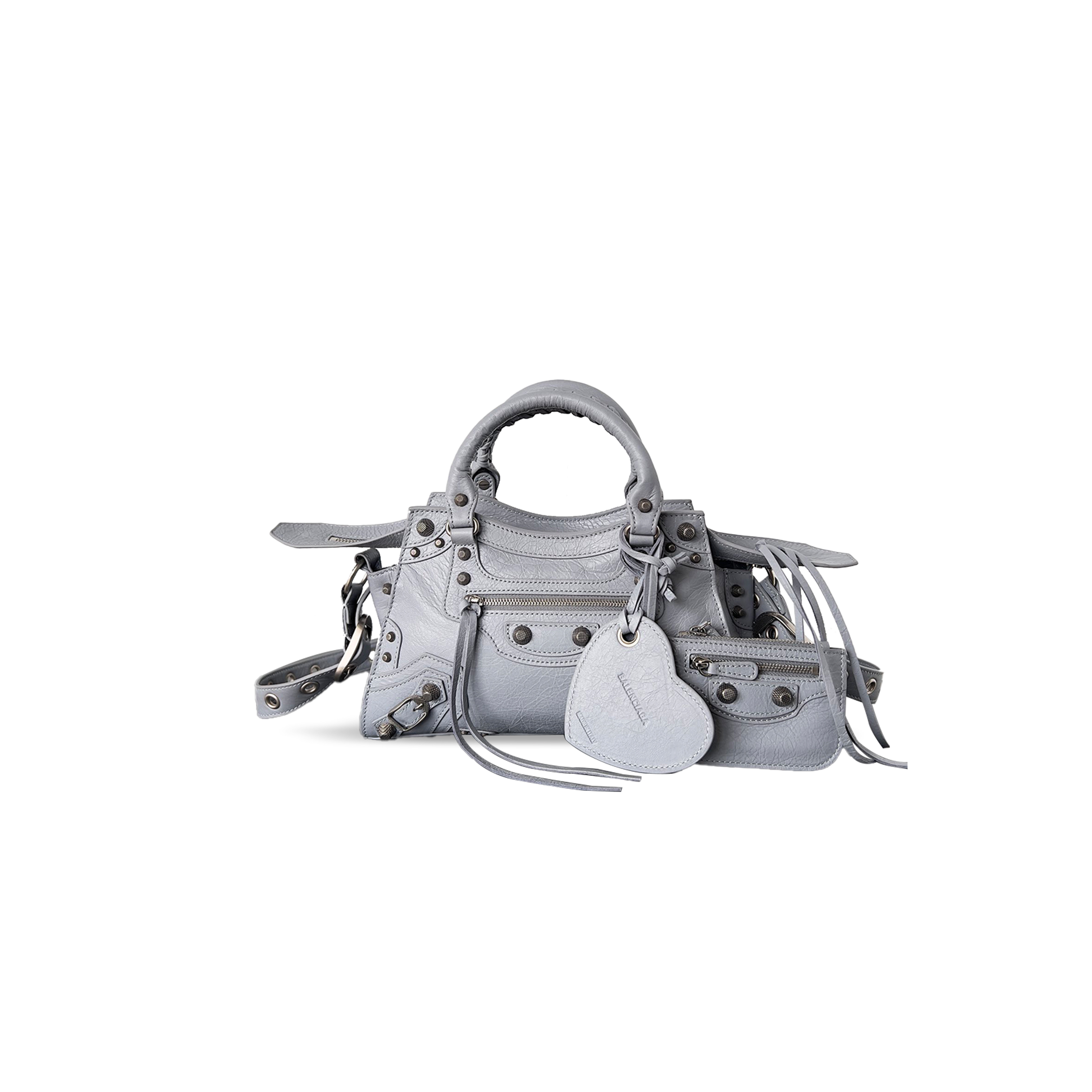 BALENCIAGA SMALL NEO CAGOLE CITY IN LIGHT GRAY 700940210BJ1809 (25.9*17.8*11.4cm)